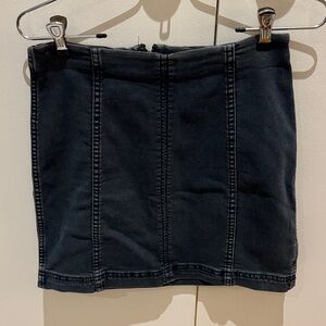 Free People Dark Gray Mini Skirt